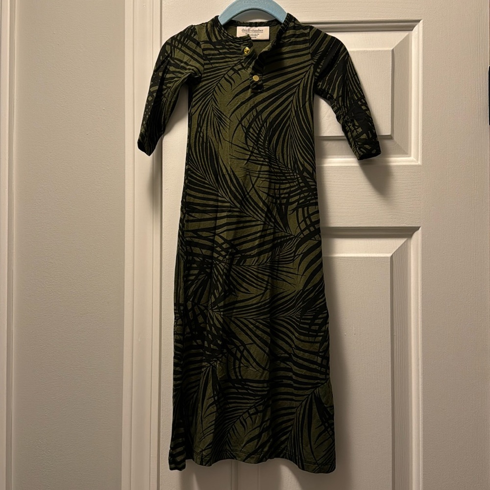 Dwell + Slumber Baby / Newborn Gown in Palmstone Design Worn Once